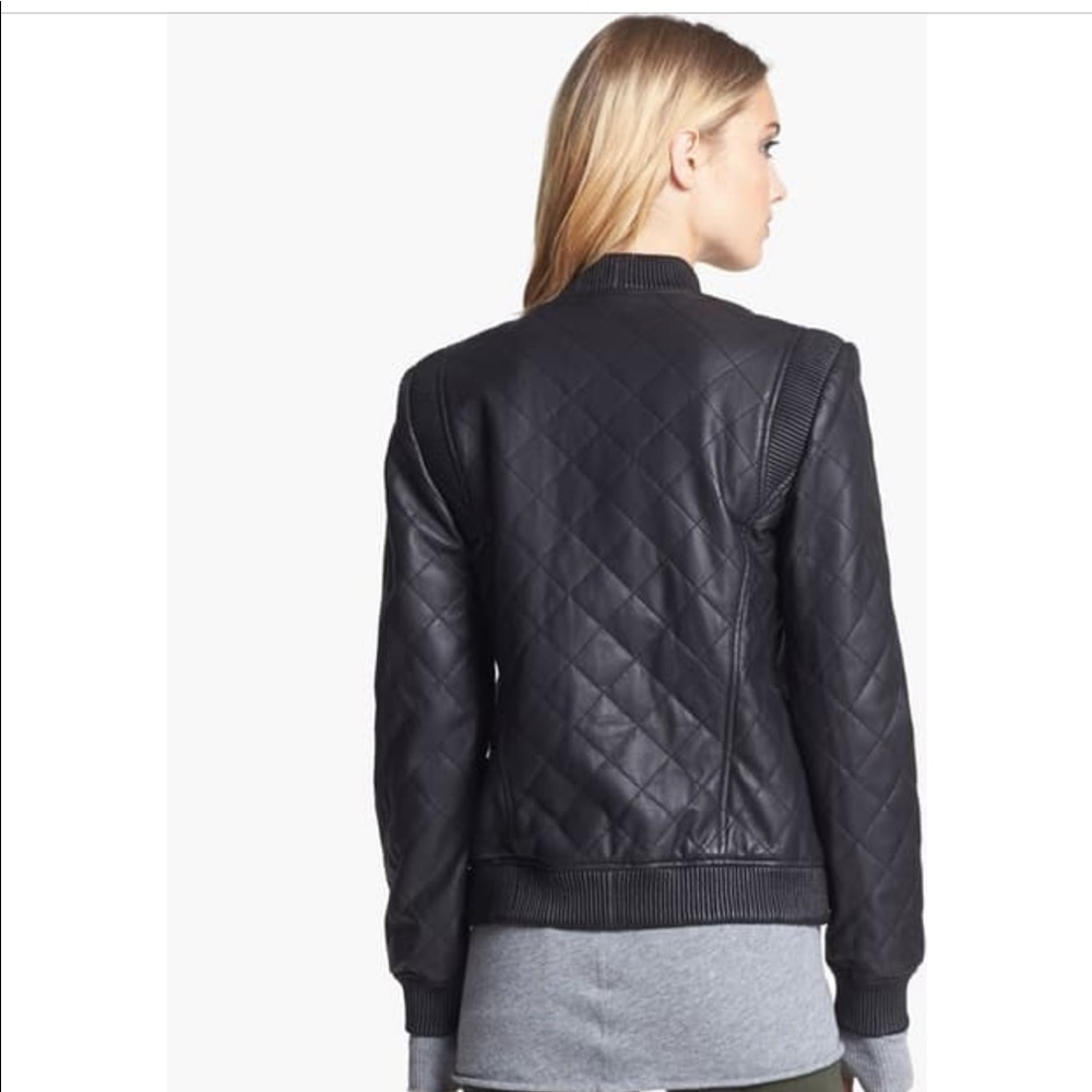 Truth & Pride Quilted Leather Bomber, like new, Md - Picture 2 of 15